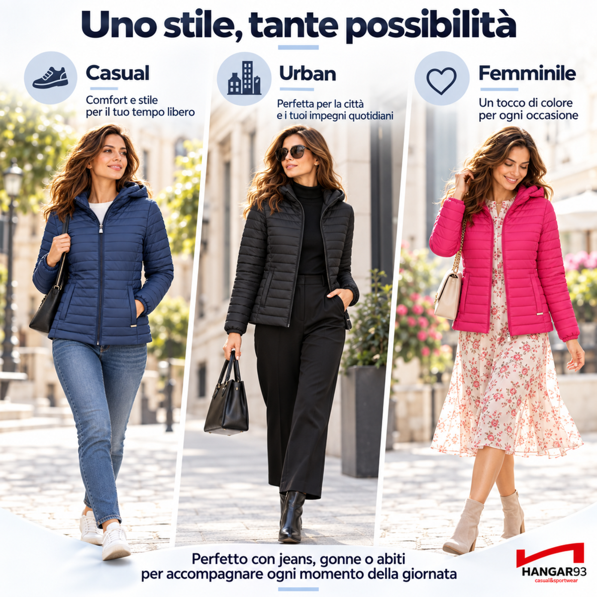 Piumino 100 grammi Donna Mezza Stagione, Piumino Donna 100 Grammi con Cappuccio Risulta Leggero, Caldo e Permette di Muoversi Liberamente per un Comfort Garantito