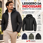 Piumino Uomo 100 Grammi con Cappuccio, Giubbotto Uomo Autunnale Primaverile Risulta Leggero e Comodo da Indossare Tutti i Giorni