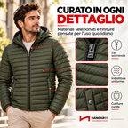 Piumino Uomo 100 Grammi con Cappuccio, Giubbotto Uomo Autunnale Primaverile Risulta Leggero e Comodo da Indossare Tutti i Giorni