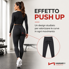 Leggins Sportivi Donna a Vita Alta, Leggings Push Up per Palestra e Yoga, Manifattura Senza Cuciture e vestibilità Adattiva con Elastane per Massimo Comfort e Risalto