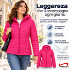 Piumino 100 grammi Donna Mezza Stagione, Piumino Donna 100 Grammi con Cappuccio Risulta Leggero, Caldo e Permette di Muoversi Liberamente per un Comfort Garantito