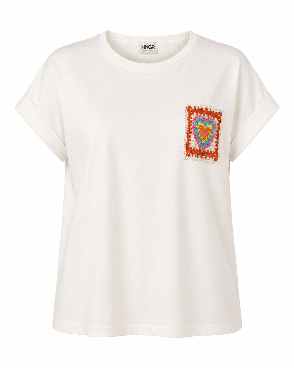 Heart crochet tee