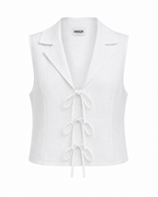 Tie linen top