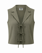 Tie linen top