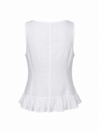Ruffle linen top