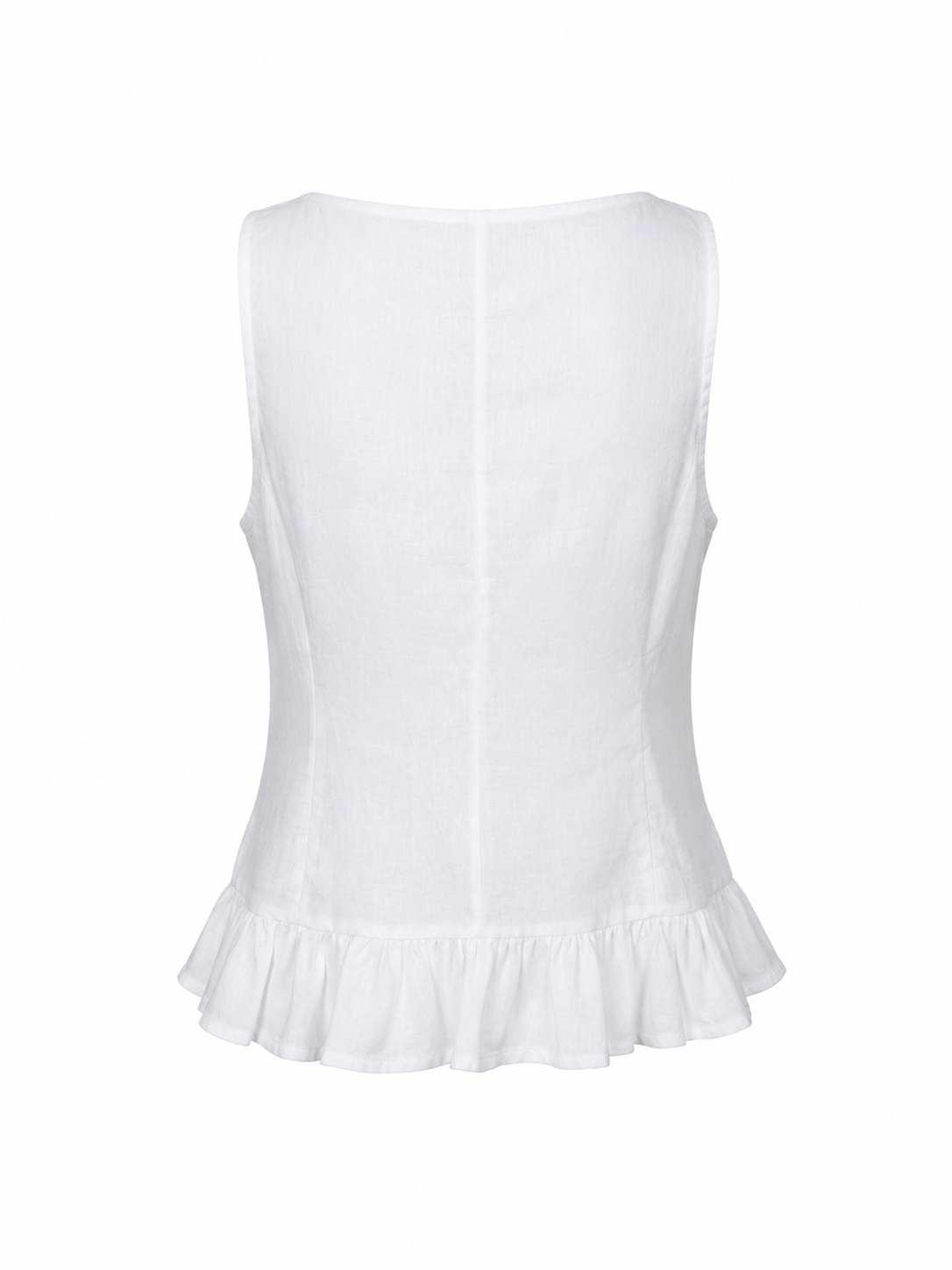 Ruffle linen top