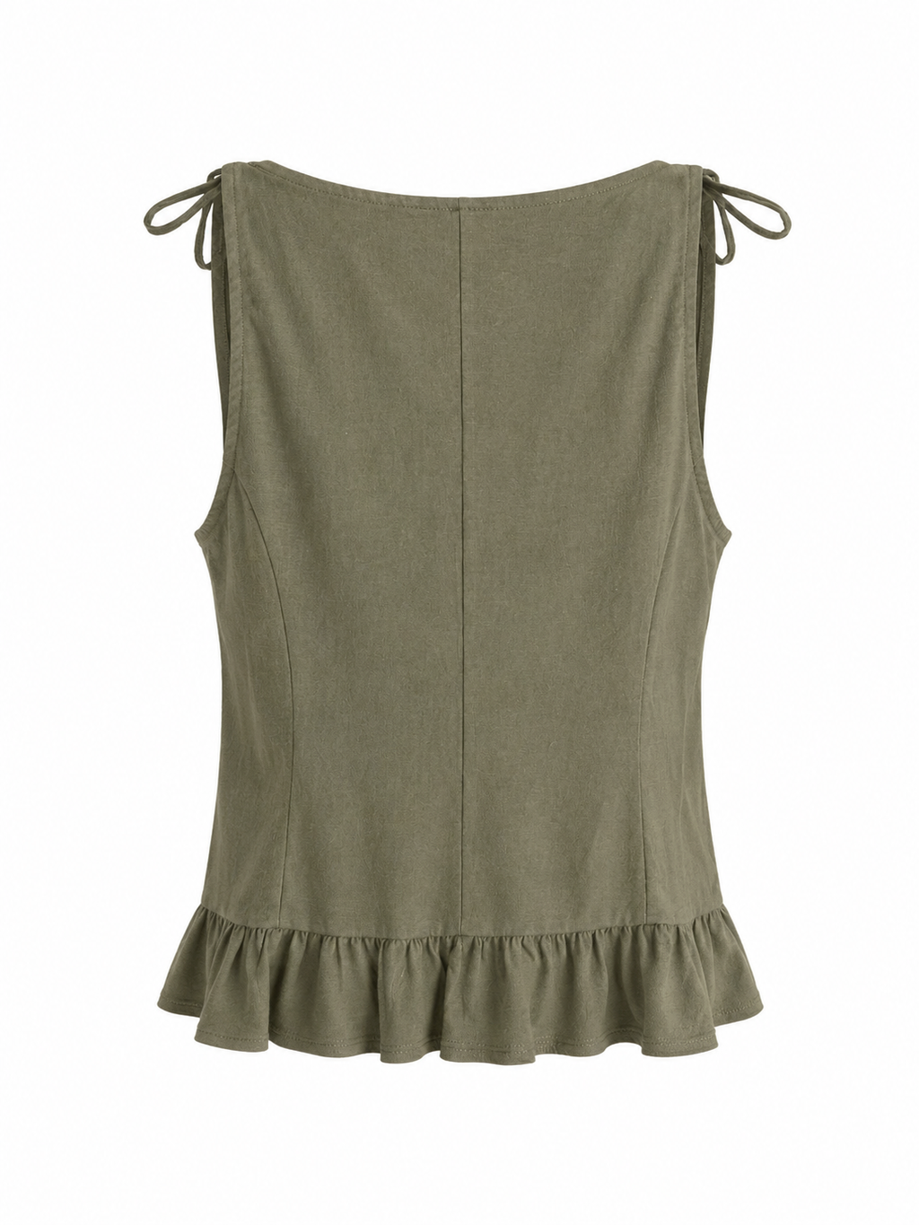 Ruffle linen top