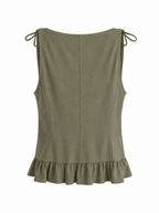 Ruffle linen top