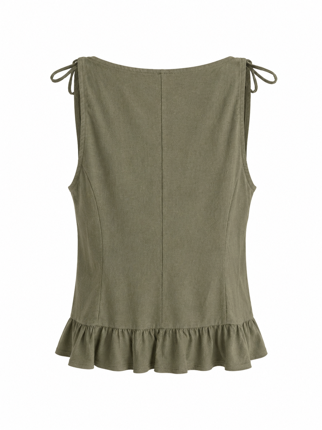 Ruffle linen top