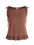 Ruffle linen top
