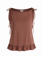 Ruffle linen top