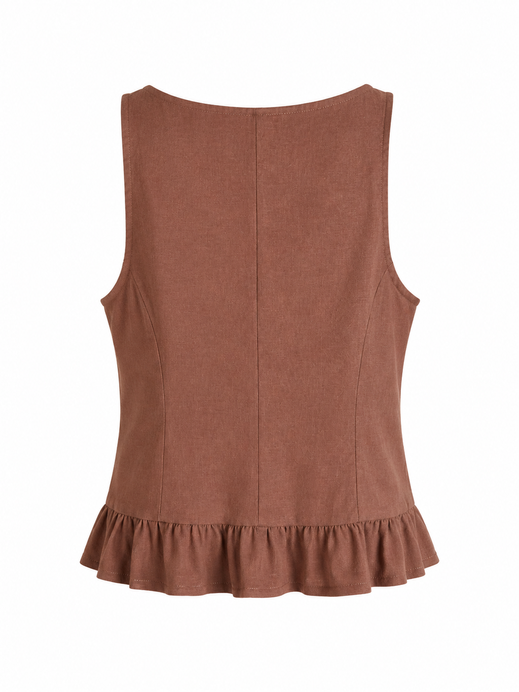 Ruffle linen top