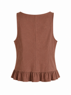 Ruffle linen top