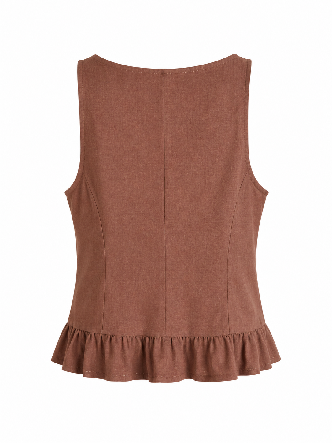 Ruffle linen top