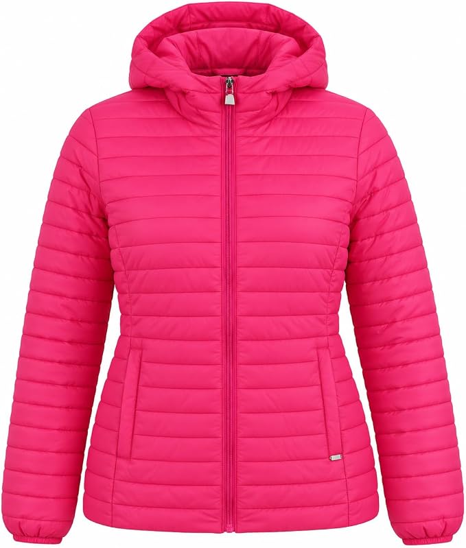 Piumino 100 grammi Donna Mezza Stagione, Piumino Donna 100 Grammi con Cappuccio Risulta Leggero, Caldo e Permette di Muoversi Liberamente per un Comfort Garantito