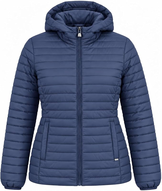 Piumino 100 grammi Donna Mezza Stagione, Piumino Donna 100 Grammi con Cappuccio Risulta Leggero, Caldo e Permette di Muoversi Liberamente per un Comfort Garantito