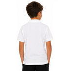 Polo Bianca Bambino 3-7 anni, 100% Cotone Piquet, Maglietta Bambina Unisex Taglie da 3 a 16 Anni, Fresca ed Elegante Perfetta per Scuola e Tempo Libero, Tessuto Anallergico