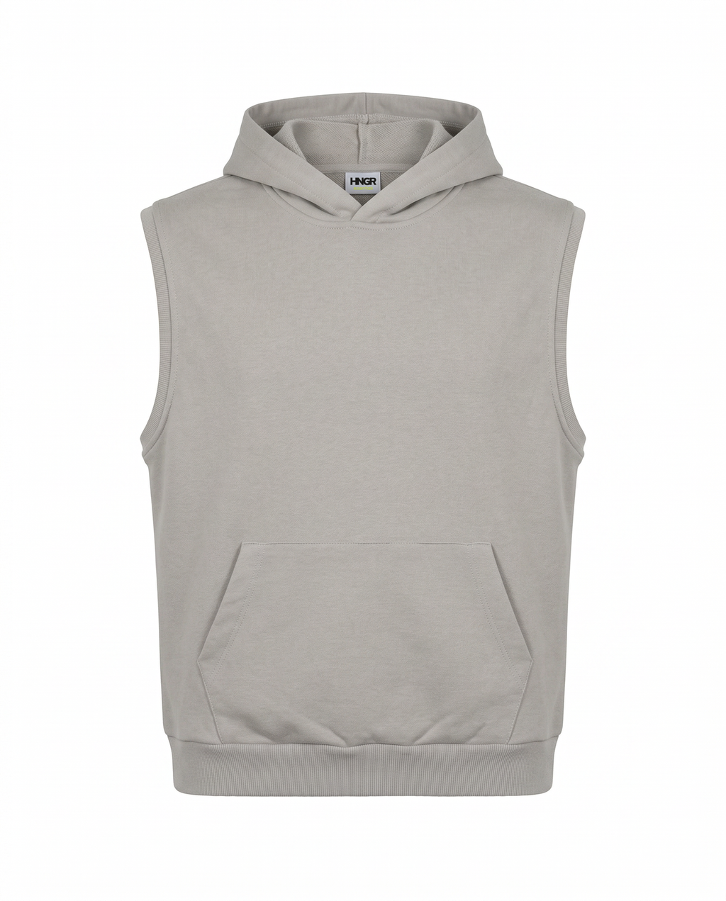 Relaxed sleeveless hoodie