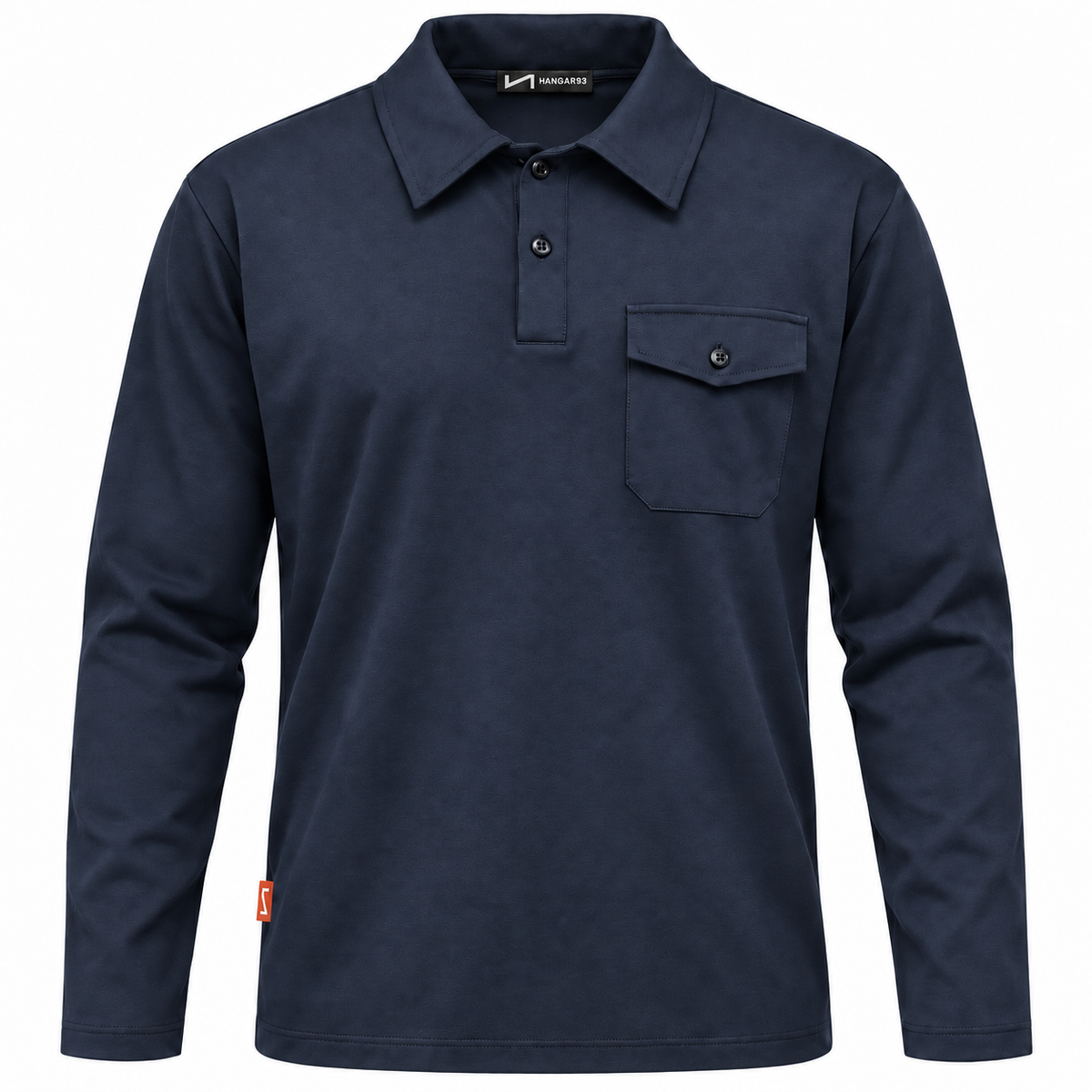 Polo maniche lunghe con taschino