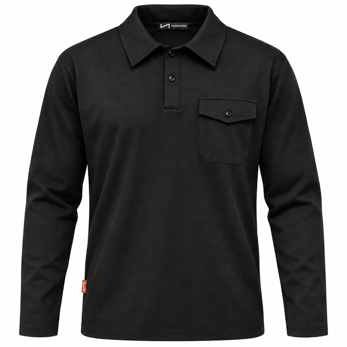 Polo maniche lunghe con taschino