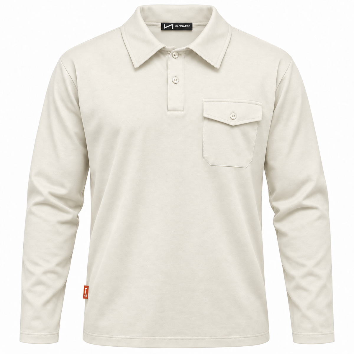 Polo maniche lunghe con taschino
