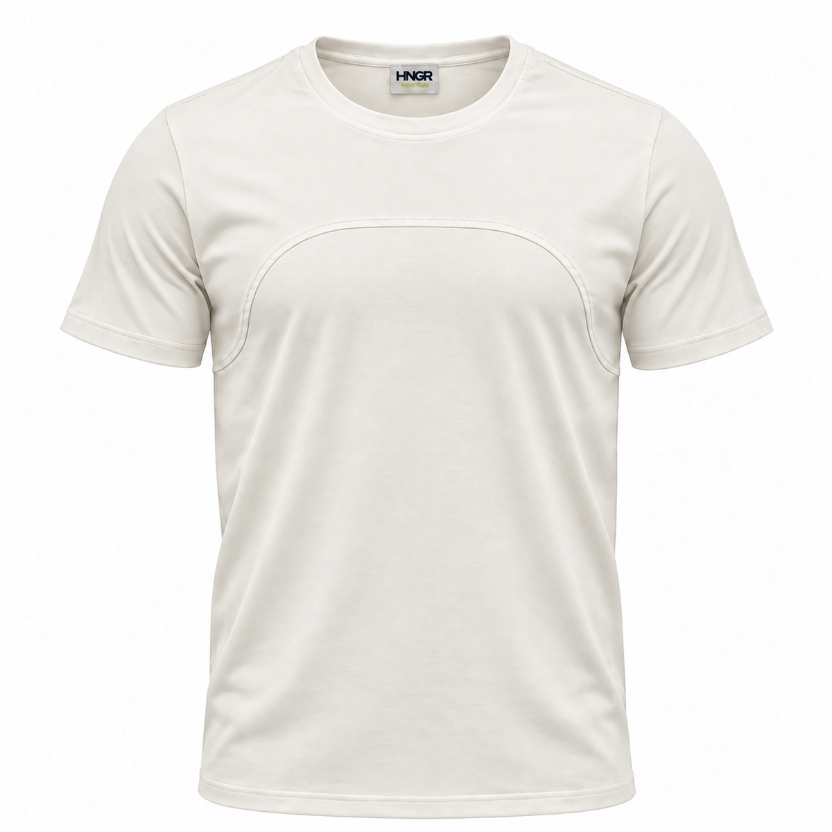 T-shirt con cucitura sul petto