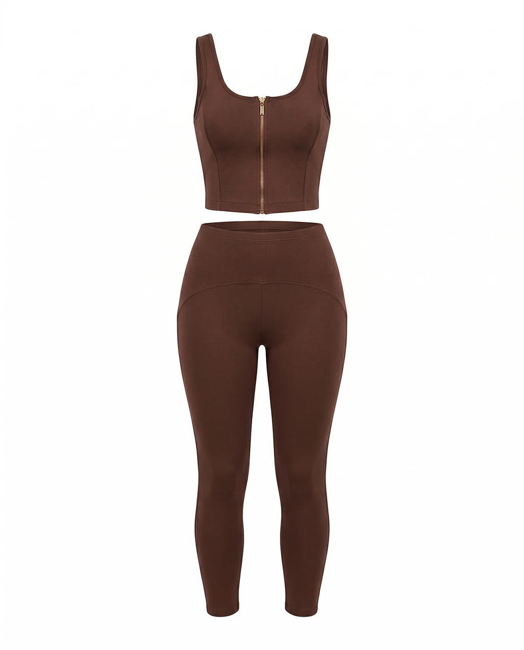 Soft touch zip top & leggings set