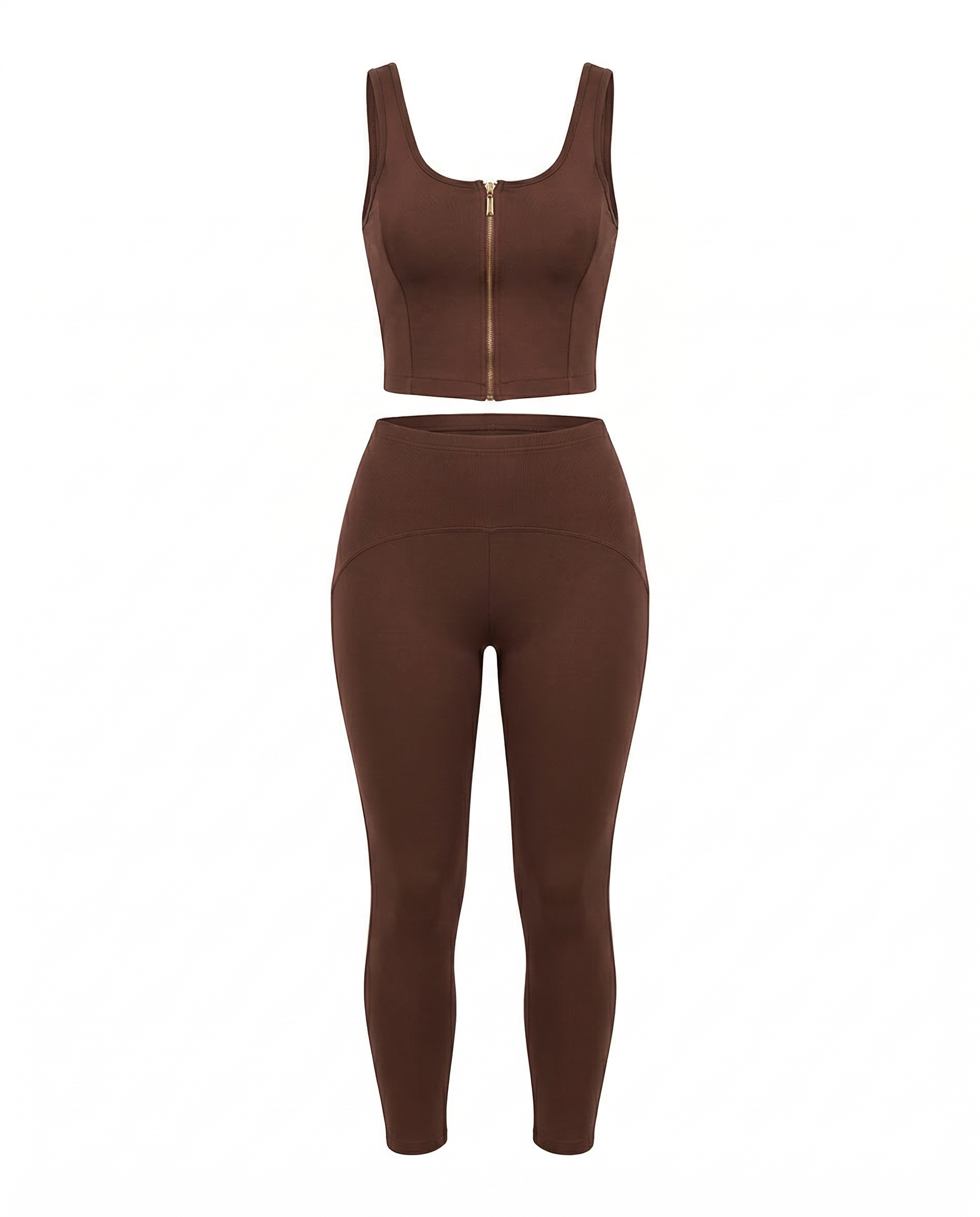 Soft touch zip top & leggings set