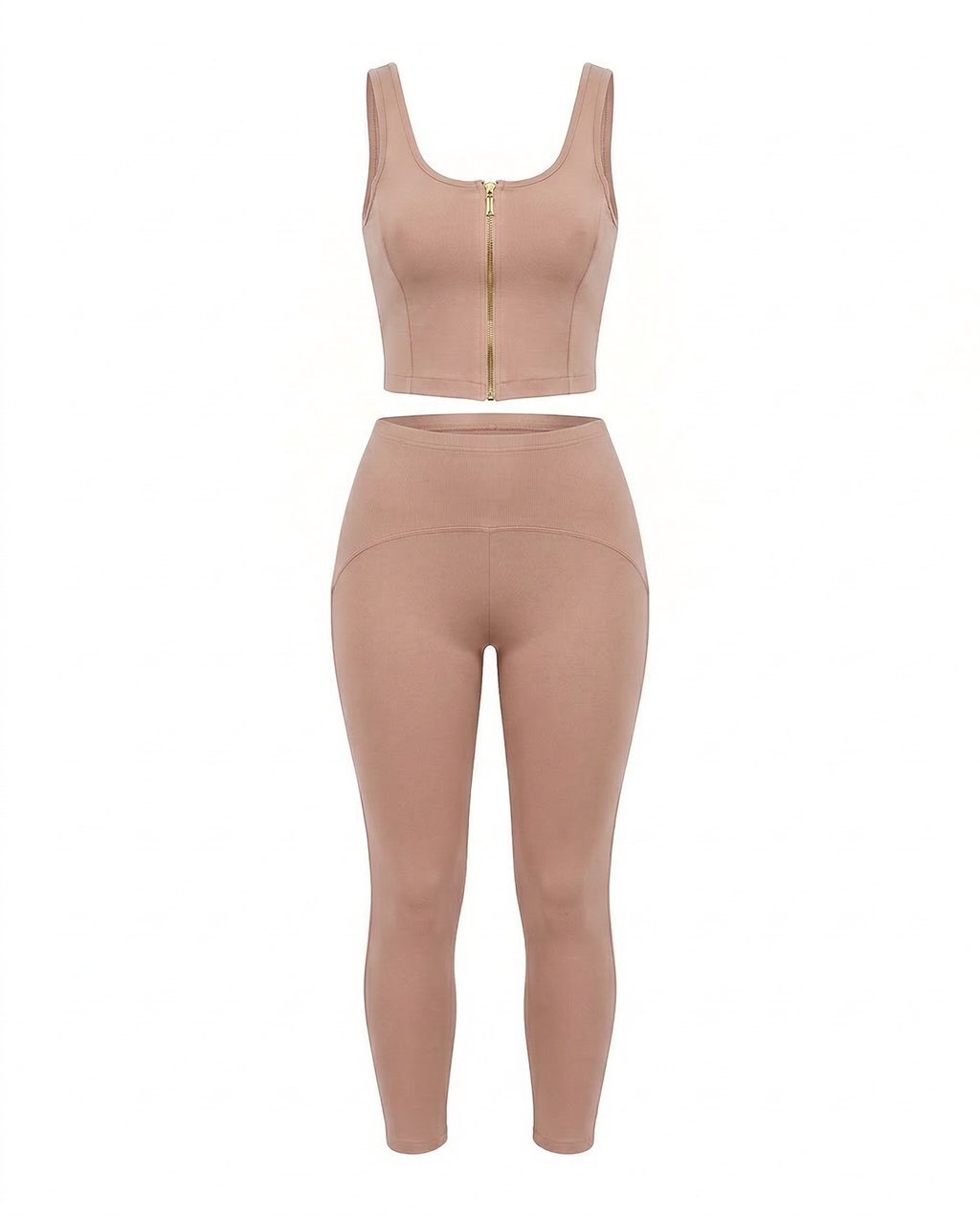 Soft touch zip top & leggings set