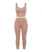 Soft touch zip top & leggings set