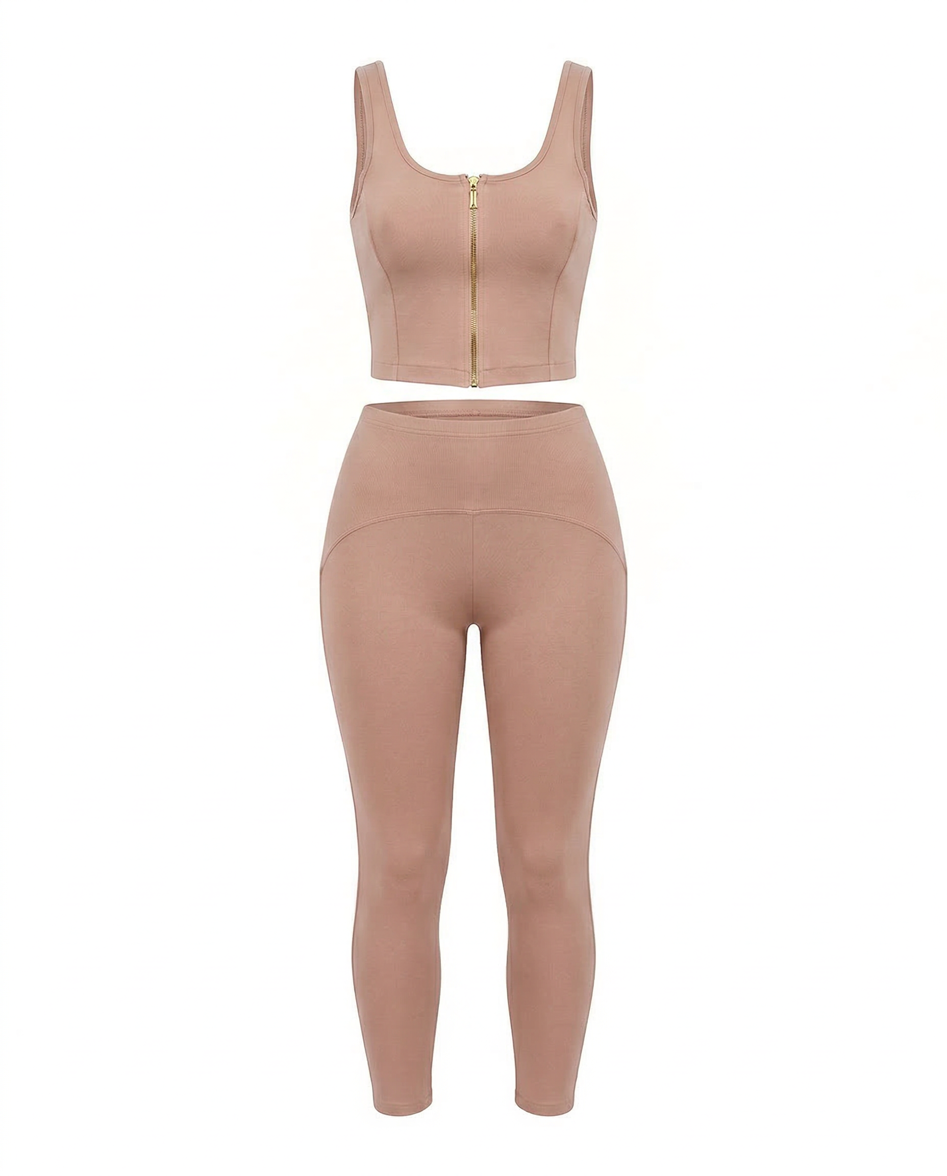 Soft touch zip top & leggings set