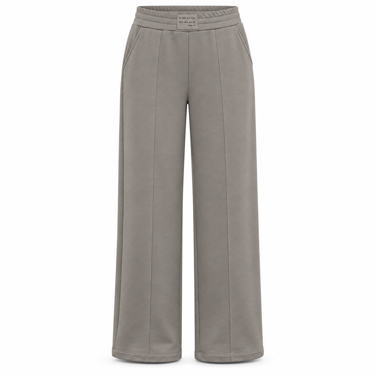 Pantalone gamba larga con nervine frontali
